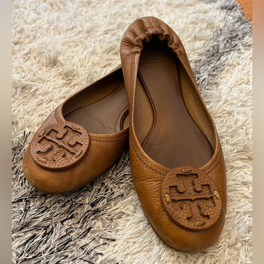 Tan Tory Burch flats